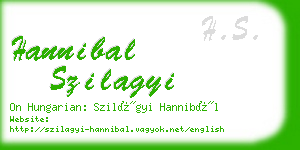 hannibal szilagyi business card